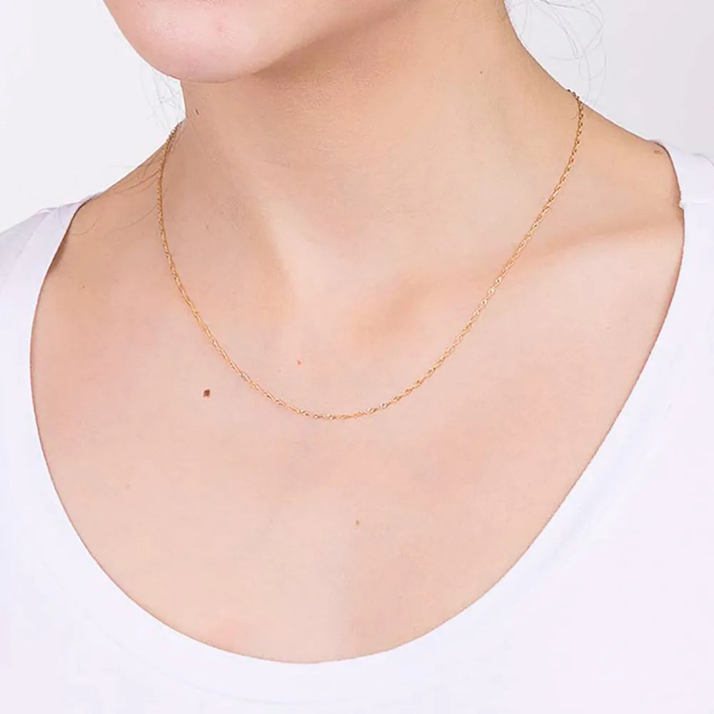 GARGANTILHA SINGAPURA BANHADA A OURO 18K