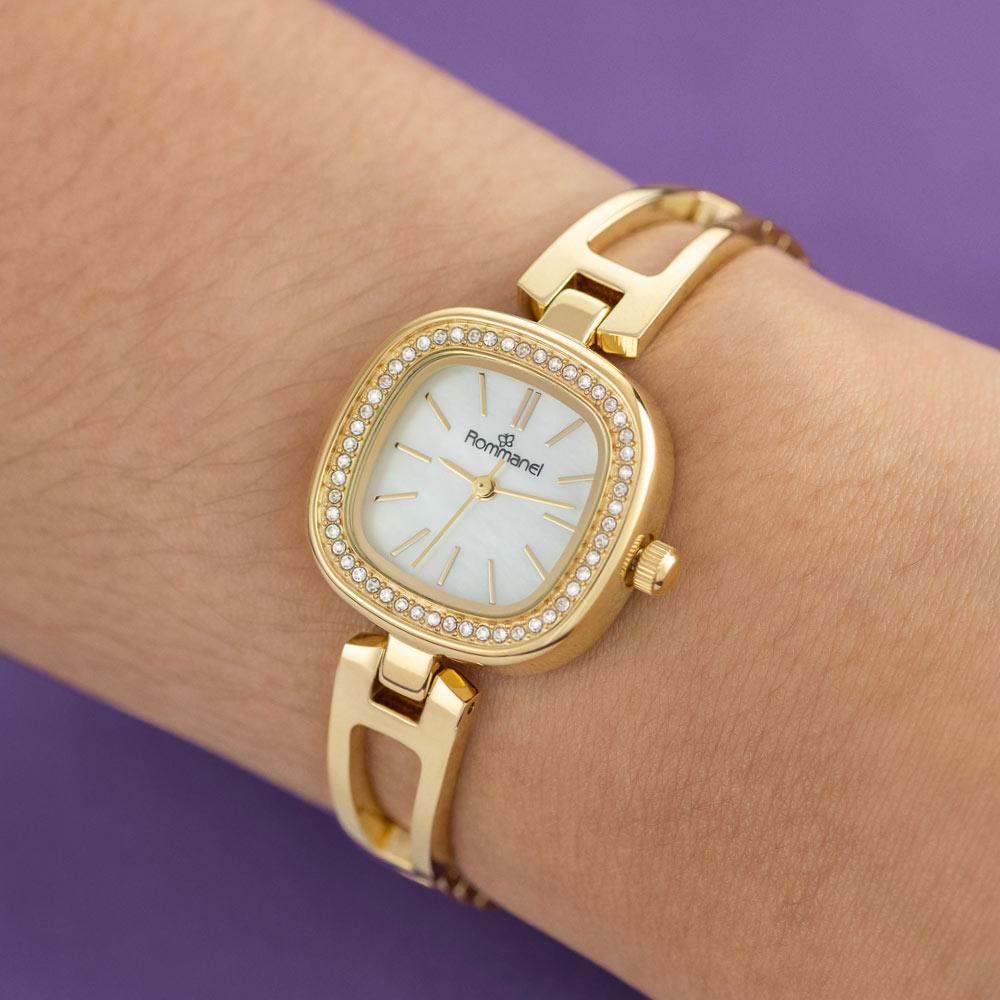 RELÓGIO ANALÓGICO SOCIAL DOURADO