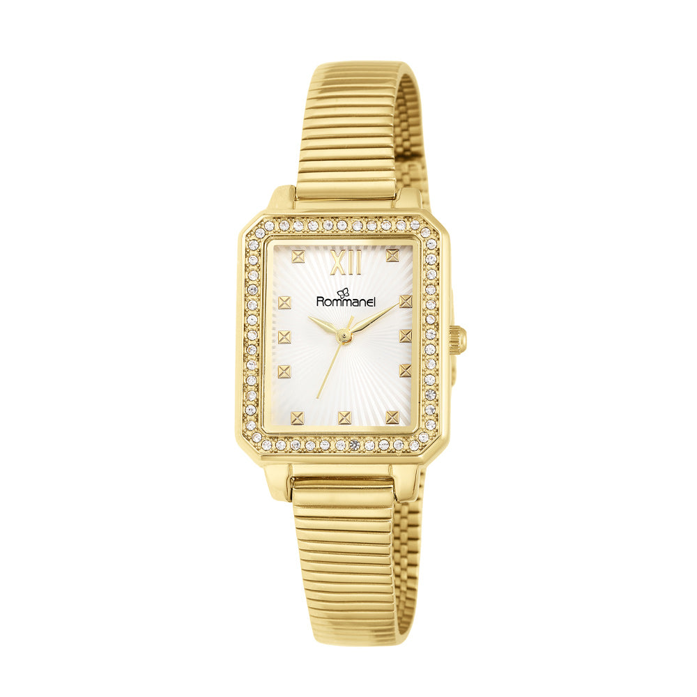 RELÓGIO ANALÓGICO SOCIAL DOURADO