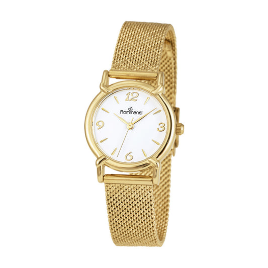 RELÓGIO ANALÓGICO SOCIAL DOURADO