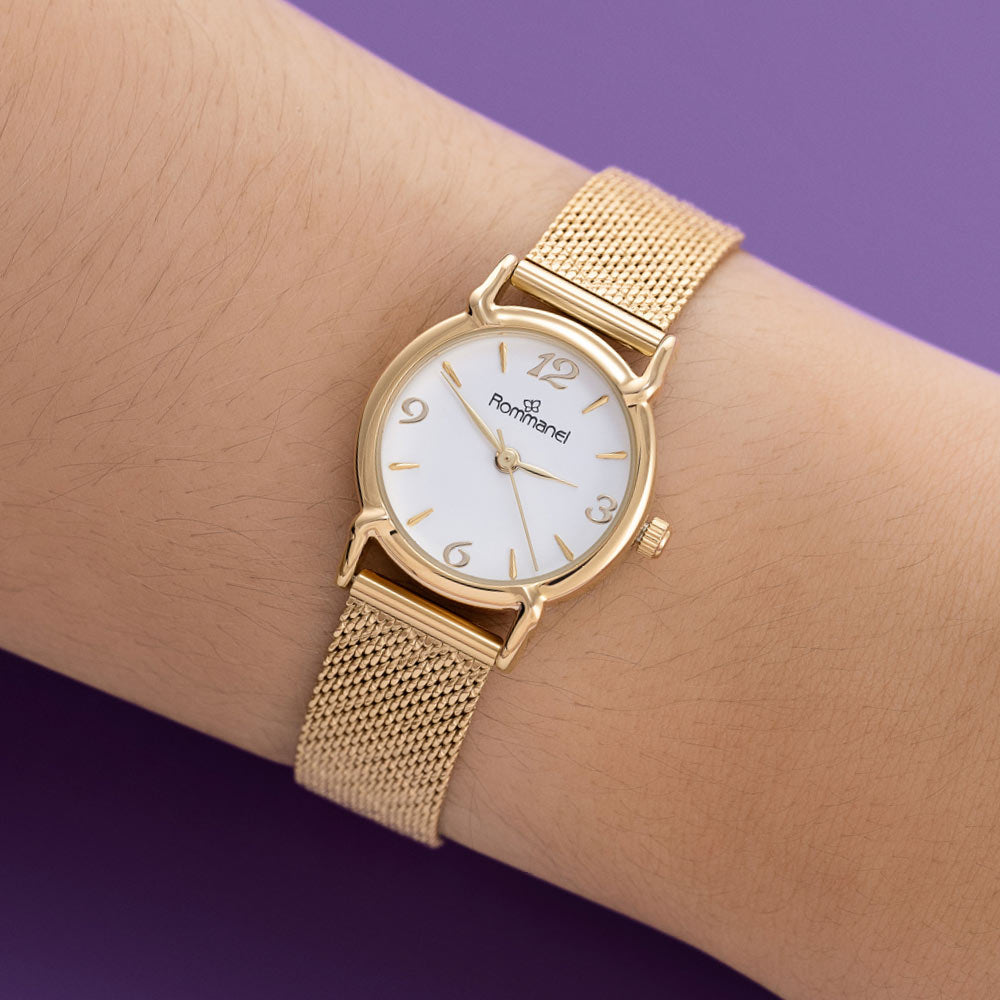 RELÓGIO ANALÓGICO SOCIAL DOURADO