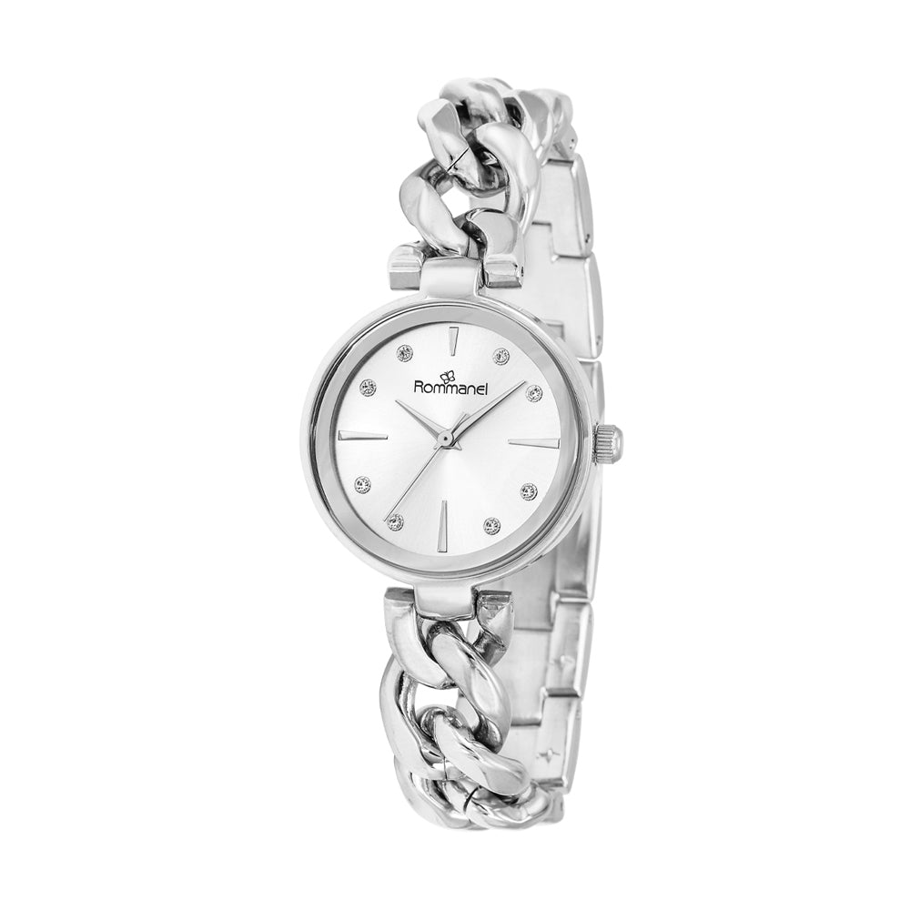 RELÓGIO ANALÓGICO SOCIAL PRATA