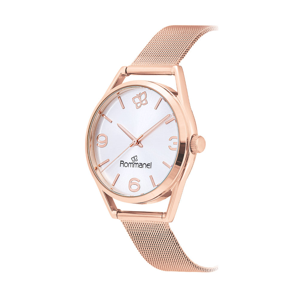 RELÓGIO ANALÓGICO SOCIAL ROSE