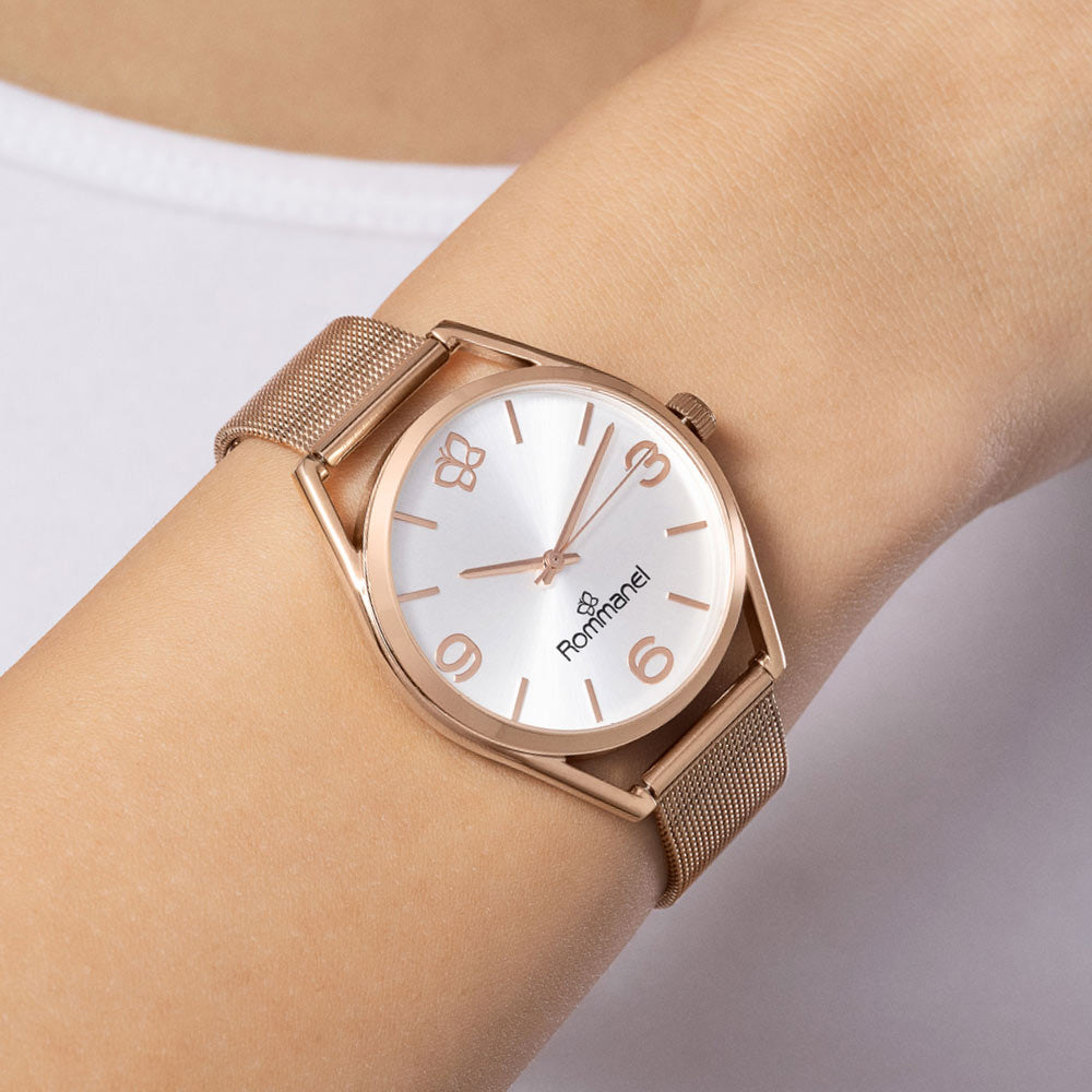 RELÓGIO ANALÓGICO SOCIAL ROSE