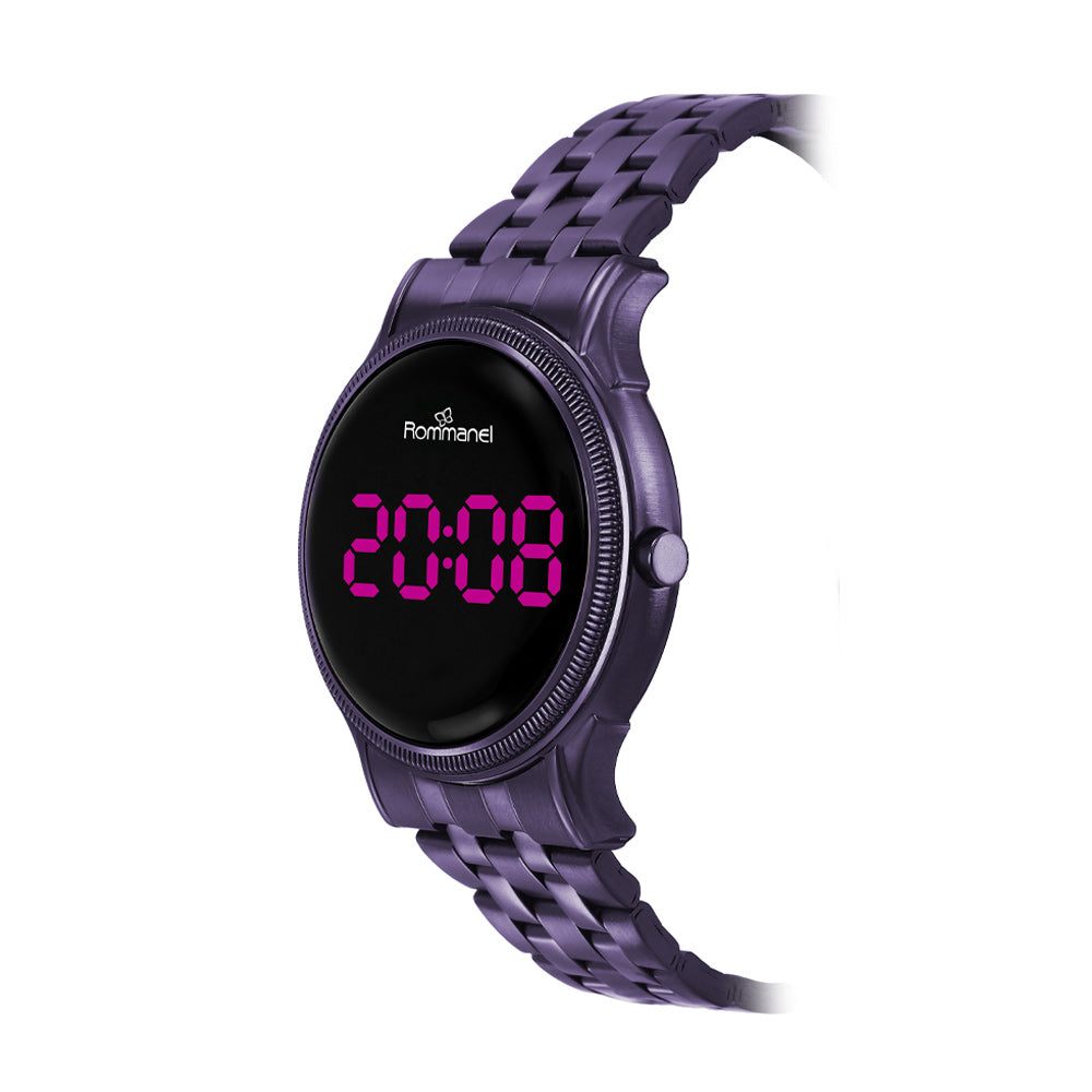 RELÓGIO DIGITAL LED ROXO