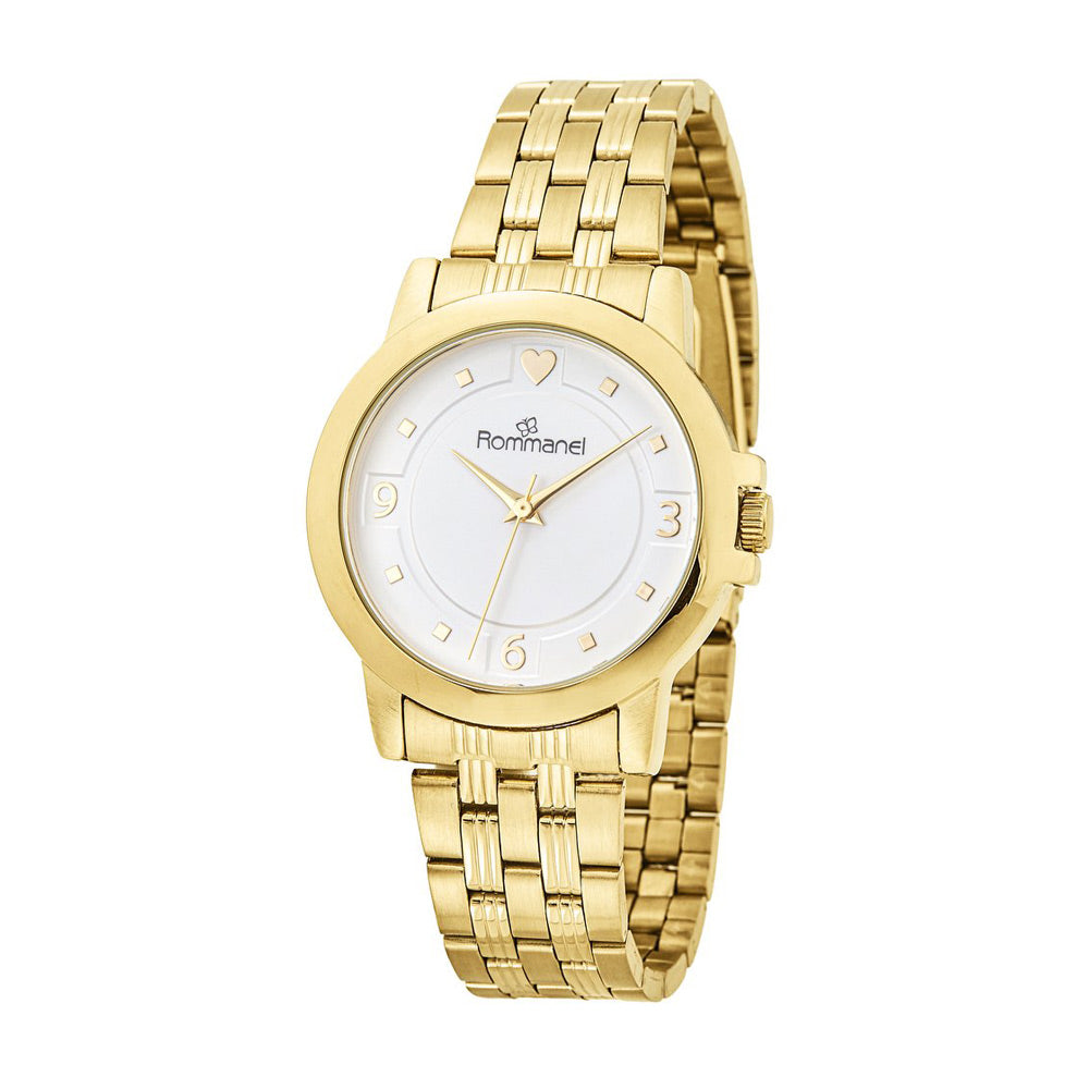 RELÓGIO ANALÓGICO SOCIAL DOURADO