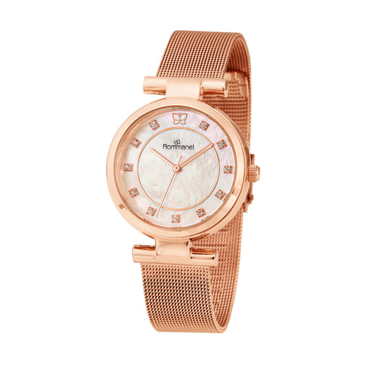 RELÓGIO ANALÓGICO SOCIAL ROSE