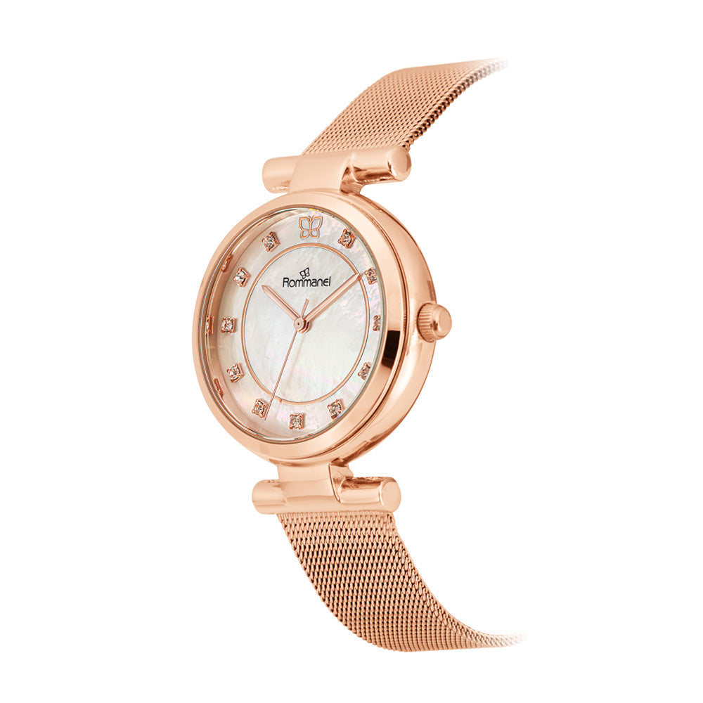 RELÓGIO ANALÓGICO SOCIAL ROSE