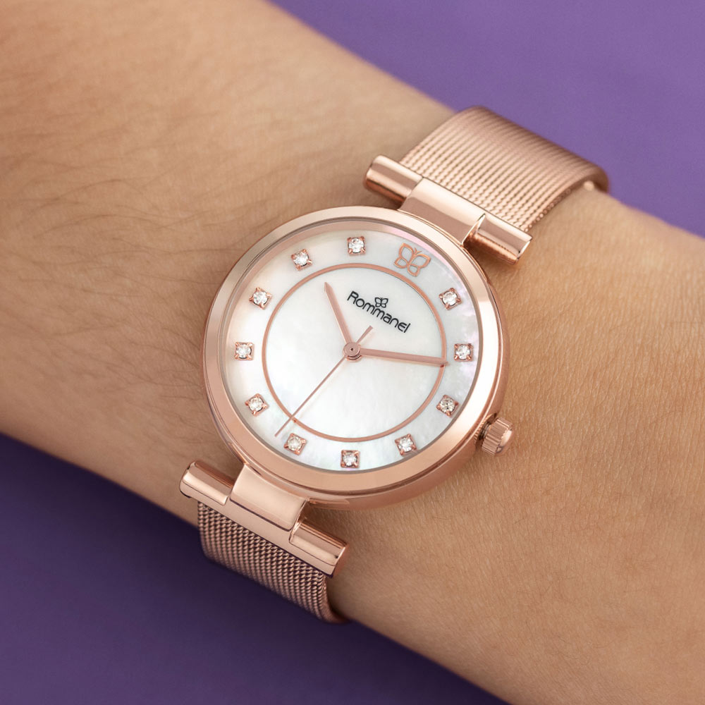 RELÓGIO ANALÓGICO SOCIAL ROSE