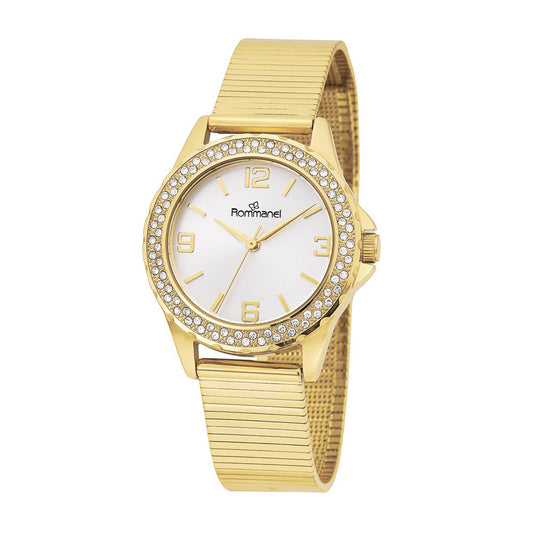 RELÓGIO ANALÓGICO SOCIAL DOURADO