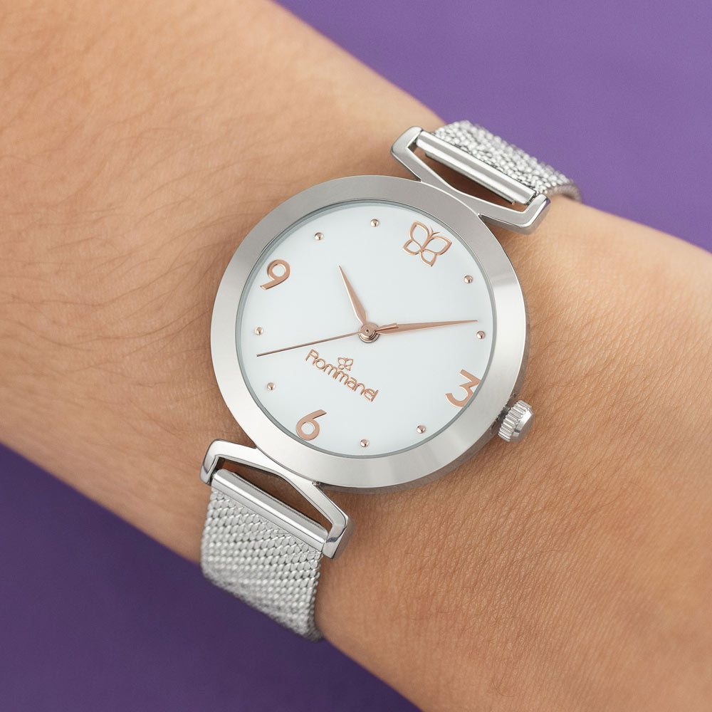 RELÓGIO ANALÓGICO SOCIAL PRATA