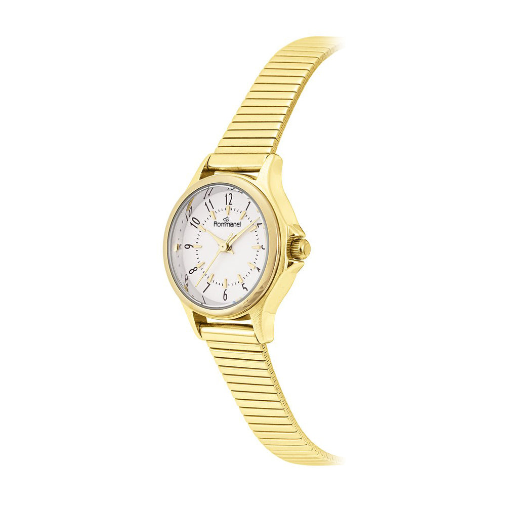 RELÓGIO ANALÓGICO SOCIAL DOURADO