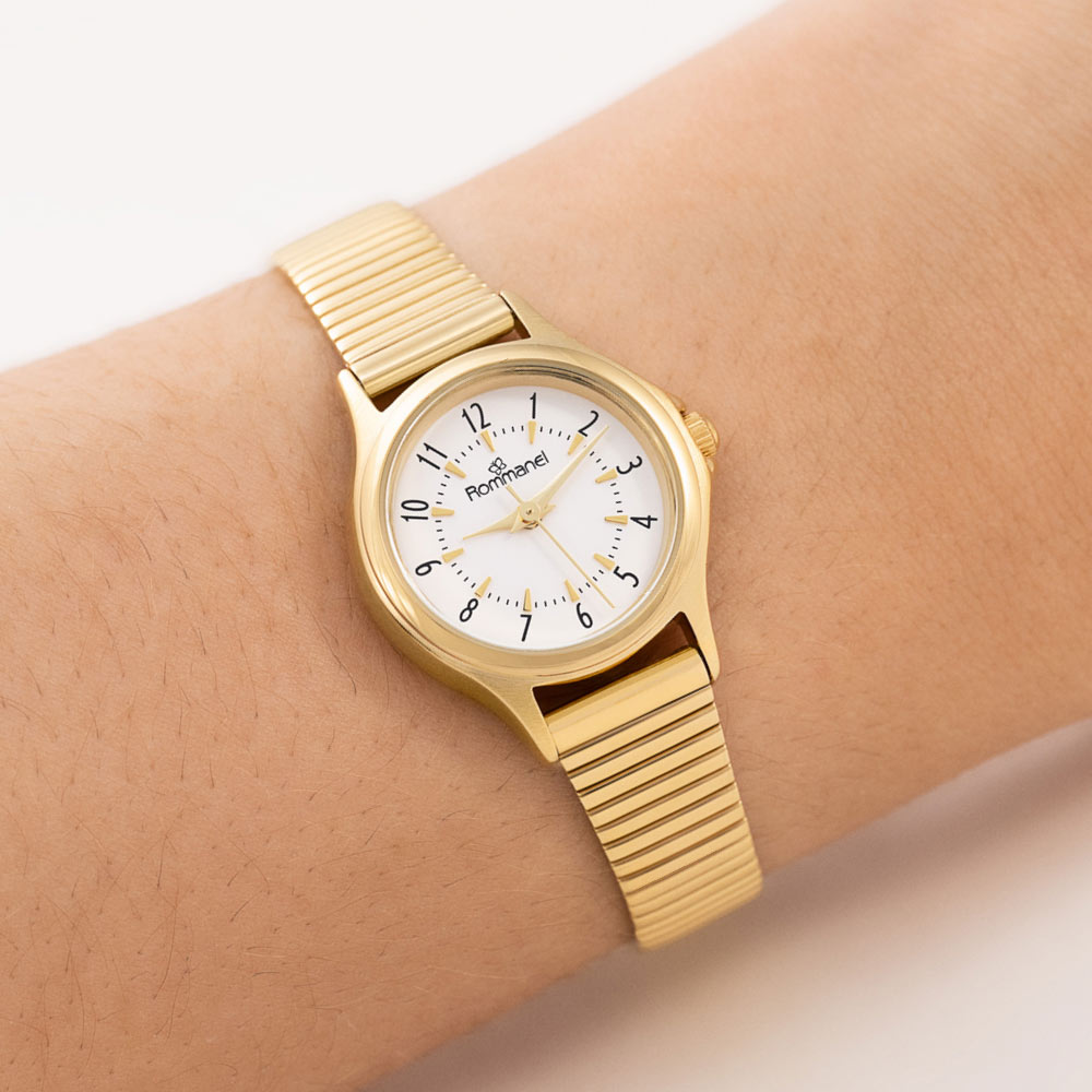 RELÓGIO ANALÓGICO SOCIAL DOURADO