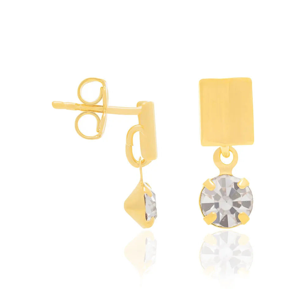 BRINCO BANHADO A OURO 18K COM ZIRCÔNIAS