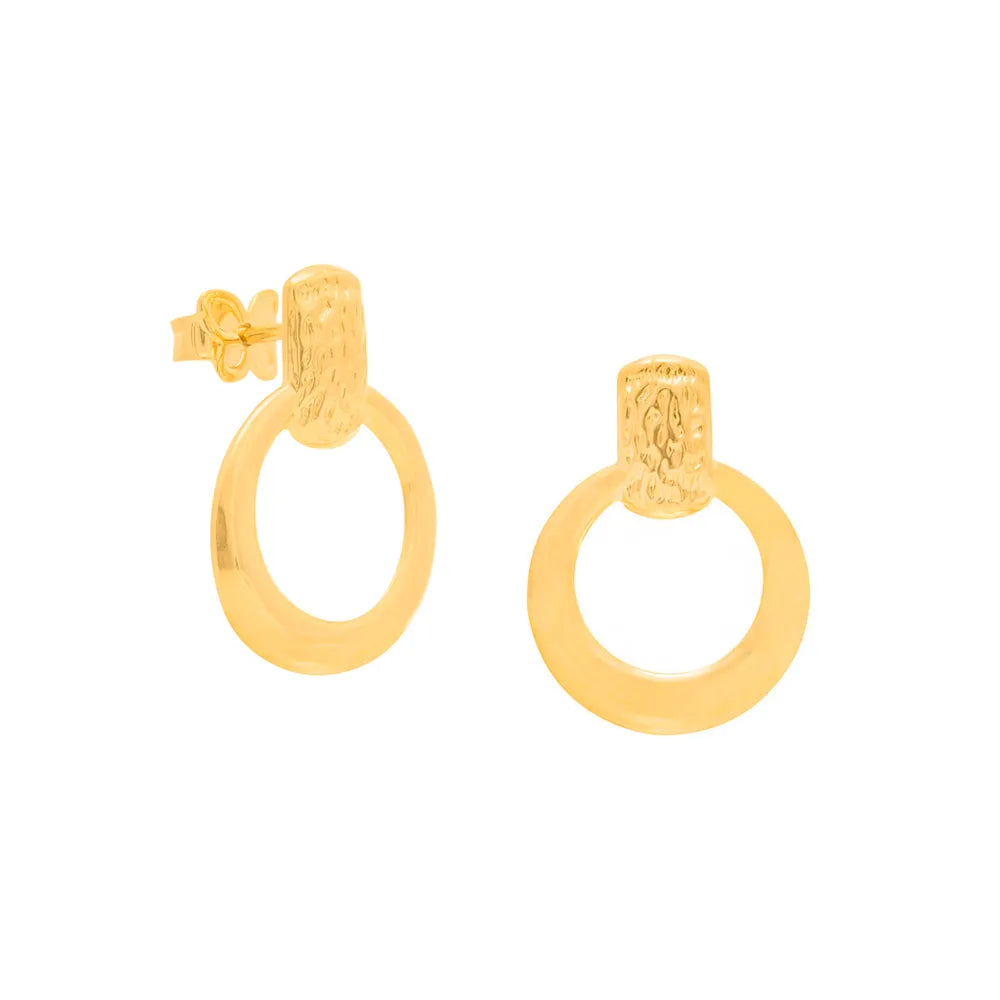 BRINCO CÍRCULO VAZADO BANHADO A OURO 18K