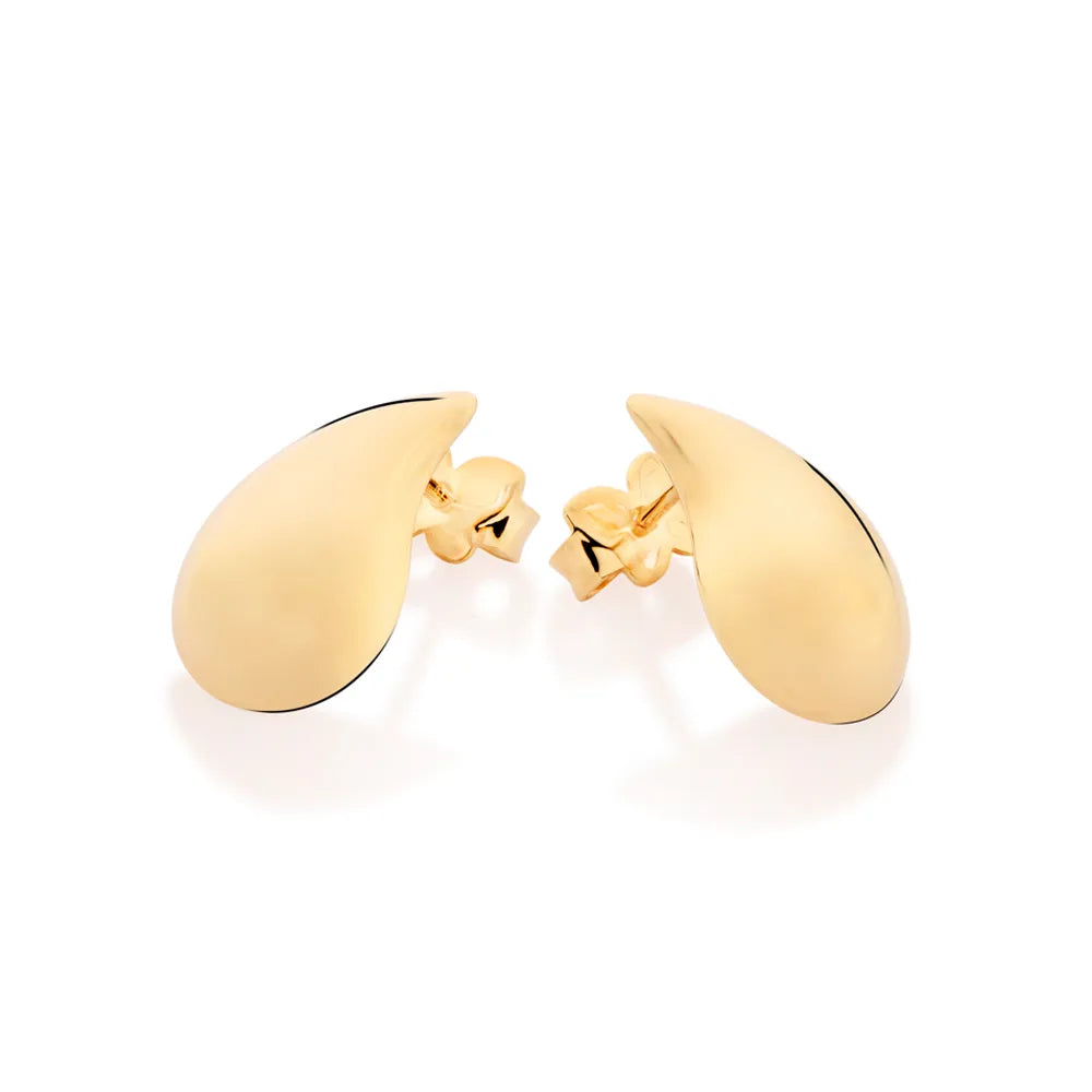 BRINCO GOTA ABAULADA BANHADO A OURO 18K